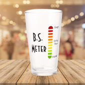 Grappig B.S. Meter Pint Glas - Gag Gift voor Hem,