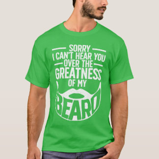 Grappig baardontwerp voor baardige mannen gezichts t-shirt
