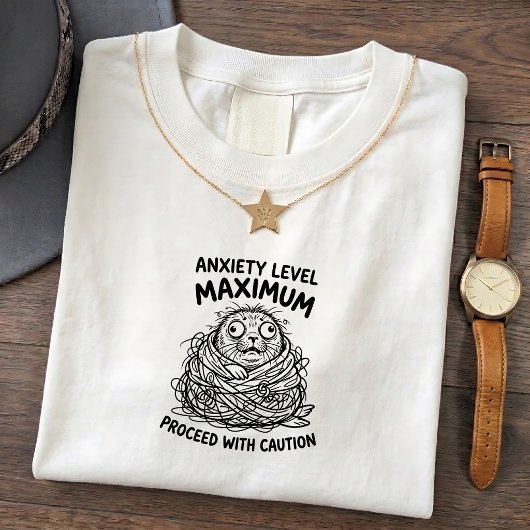 Grappig Baardrobbe Angst T-Shirt Funny Design
