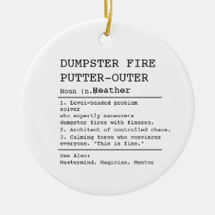 Grappig baas cadeau vuilnisbrand opruimer ornament