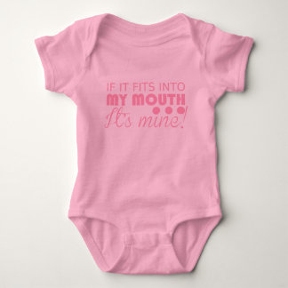 Grappig baby bodysuit blauw