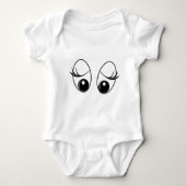 Grappig Baby Bodysuit met Curious Eyes (Voorkant)