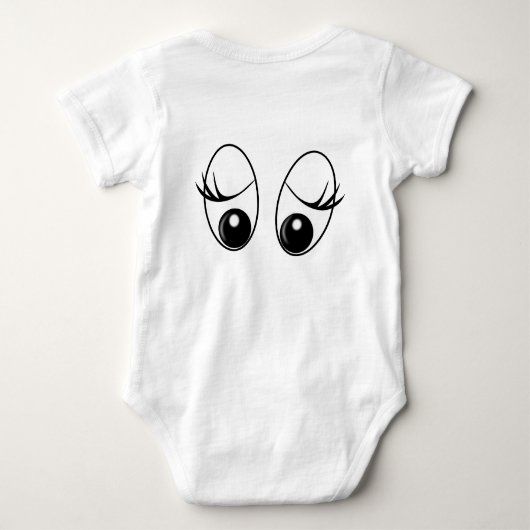 Grappig Baby Bodysuit met Curious Eyes (Achterkant)