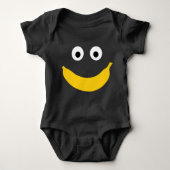 Grappig baby bodysuit met gele banaan glimlach (Voorkant)