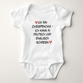 Grappig Baby cadeau, Zweisprachig bericht, Geperso Romper