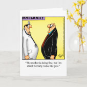 Grappig Baby Gefeliciteerd Wenskaart Kaart (Gele Bloem)