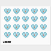 Grappig baby gezicht blauw dank u Sticker (Vel)