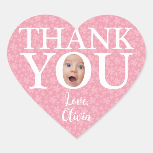 Grappig baby gezicht dank u Sticker (Voorkant)