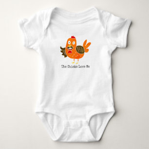 Grappig Baby Kleding Boerderij Dierenhaan w/snor Romper