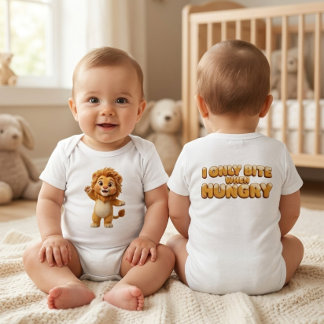 Grappig Baby Leeuw Body Pak - Ik Bijt Alleen Als I Romper