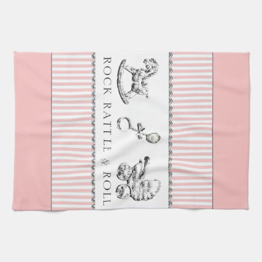 Grappig Baby Meisje Theedoek (Horizontaal)