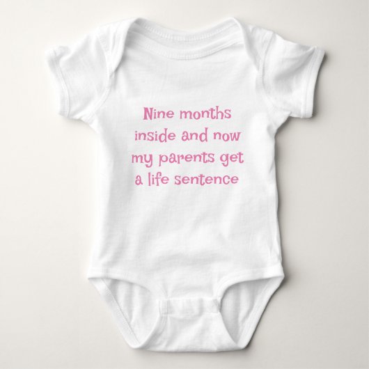 Grappig baby meisje vest met slogan romper (Voorkant)