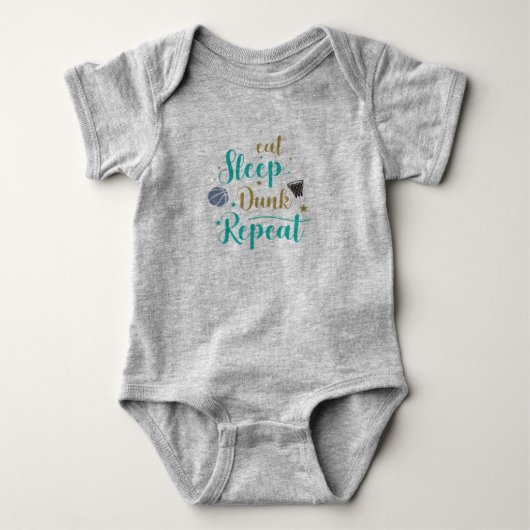 Grappig Baby Routine Bodysuit - Eten Slapen Drinke (Voorkant)