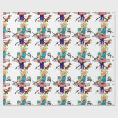 Grappig baby shower cadeauverpakking, drukke mama  cadeaupapier (Vlak)