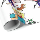 Grappig baby shower cadeauverpakking, drukke mama  cadeaupapier (Rol Hoek)