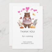 Grappig baby shower, dank u ultra geluid feestdagenkaart (Voorkant / Achterkant)