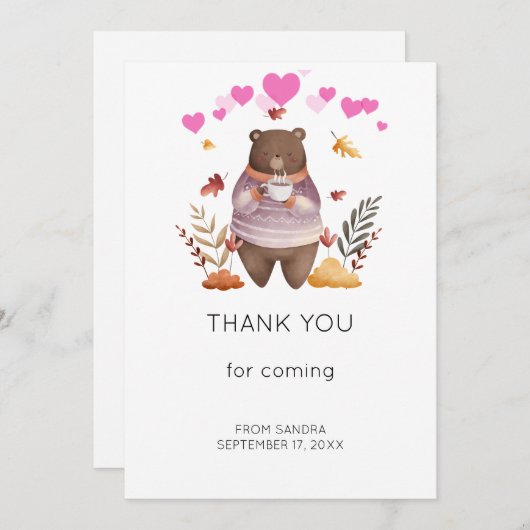 Grappig baby shower, dank u ultra geluid feestdagenkaart (Voorkant / Achterkant)