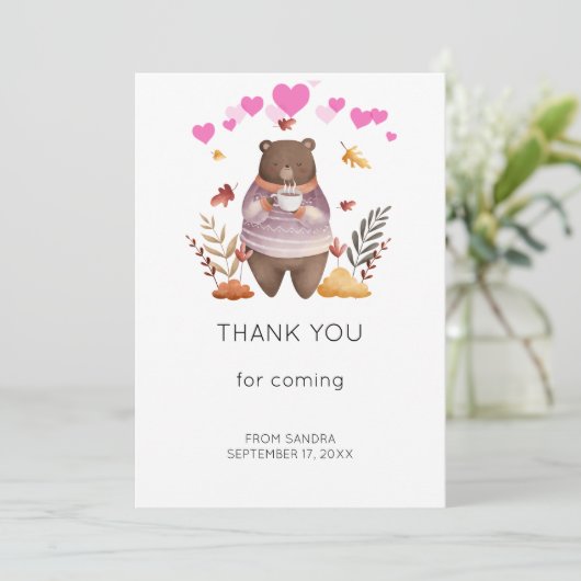 Grappig baby shower, dank u ultra geluid feestdagenkaart (Staand voorkant)