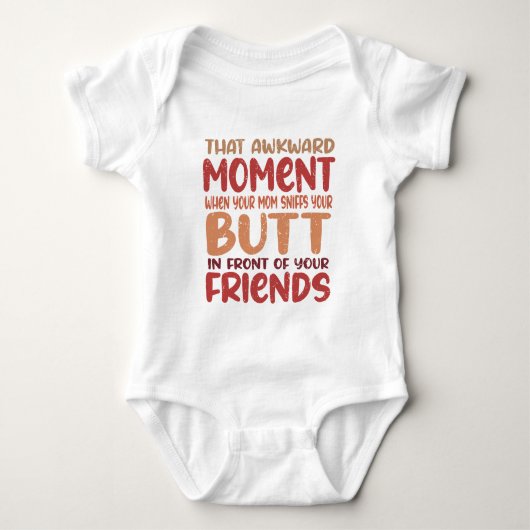 Grappig Baby shower | Dat gênante moment Romper (Voorkant)