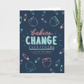 Grappig Baby shower Wenskaart Kaart (Voorkant)