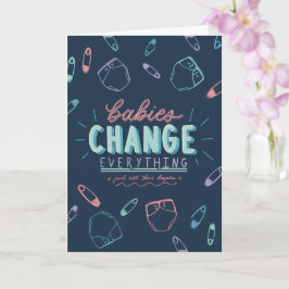 Grappig Baby shower Wenskaart Kaart