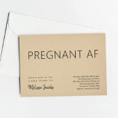 Grappig Baby shower Zwanger AF Kaart