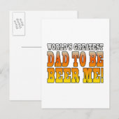 Grappig Baby showers werelden Groot pap om te word Uitnodiging Briefkaart (Voorkant / Achterkant)