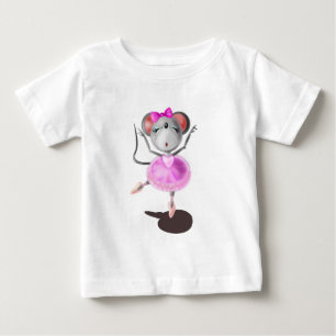 Grappig Baby T-shirt Ballerina Muis Ballet Dancer