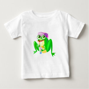 Grappig Baby T-shirt Happy Party Frog