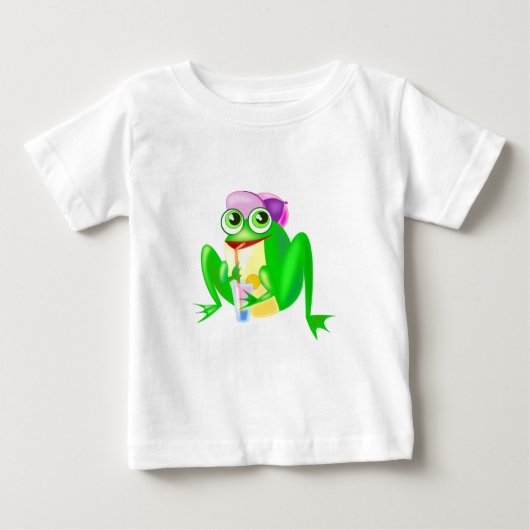 Grappig Baby T-shirt Happy Party Frog (Voorkant)