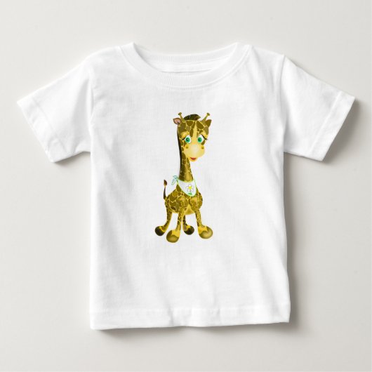 Grappig Baby T-shirt met Happy Baby Giraffe (Voorkant)