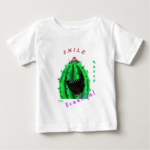 Grappig Baby T-shirt met Happy Cactus - Smile