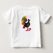 Grappig Baby T-Shirt met Modern Bird (Achterkant)
