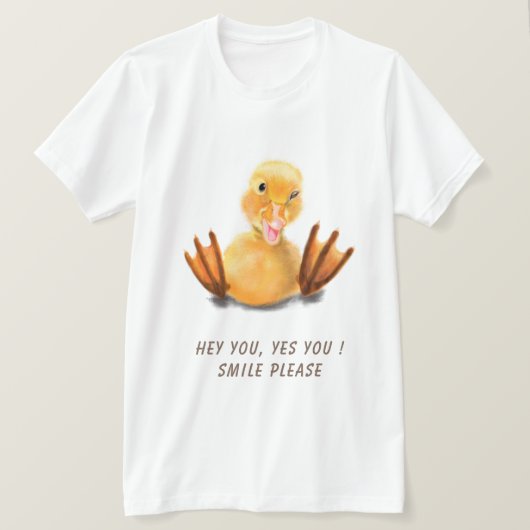 Grappig Baby T-shirt met speelse eend - aangepaste (Design voorkant)
