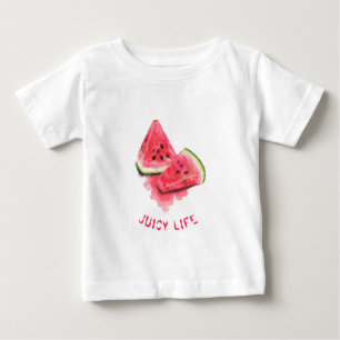 Grappig Baby T-shirt met zoete watermeloenstukjes