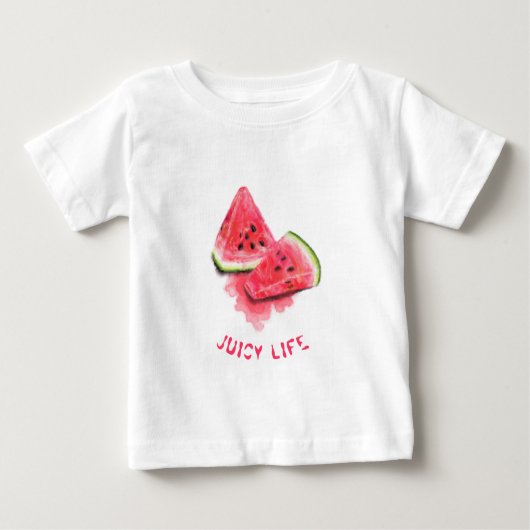 Grappig Baby T-shirt met zoete watermeloenstukjes (Voorkant)