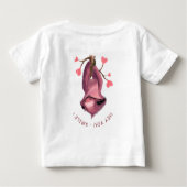 Grappig Baby T-shirt Speelse Sloth Smile Custom Te (Achterkant)