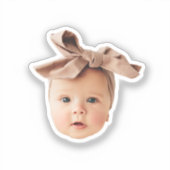 Grappig Babygezicht Uitknippen Aangepaste Foto Sticker (Voorkant)