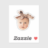 Grappig Babygezicht Uitsnijding Aangepaste Foto Sticker (Vel)