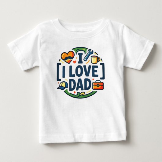 Grappig Babyjongen Groei Cadeau | Ik Hou Van Papa (Voorkant)