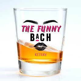 Grappig Bach gezicht lippen wenkbrauwen vrijgezell Shot Glas