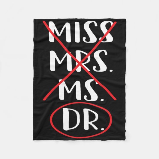 Grappig Bachelor Master Doctoraat Degree Dr. PhD Fleece Deken (Voorkant)