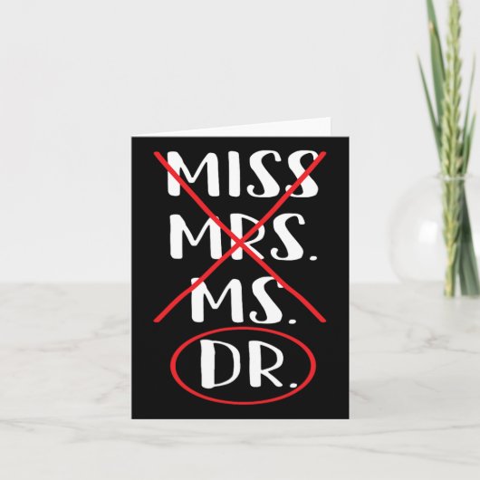 Grappig Bachelor Master Doctoraat Degree Dr. PhD Kaart (Voorkant)