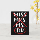 Grappig Bachelor Master Doctoraat Degree Dr. PhD Kaart (Gele Bloem)