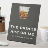Grappig bachelor party bar teken reclamebord met voetstuk (Insitu)