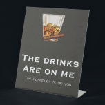 Grappig bachelor party bar teken reclamebord met voetstuk<br><div class="desc">Grappig vrijgezellenfeest</div>