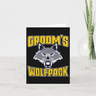 Grappig Bachelor Party Groom's Wolfpack bruiloft d Kaart