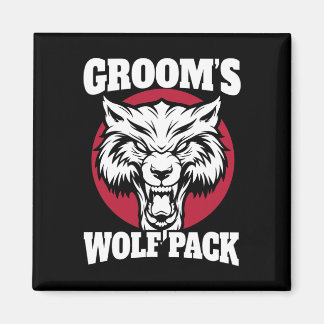 Grappig Bachelor Party Groom's Wolfpack bruiloft d Magneet