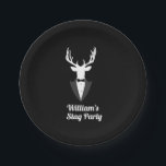 Grappig Bachelor Stag Party Custom Papieren Bordje<br><div class="desc">Grappig Bachelor Stag Party Custom</div>