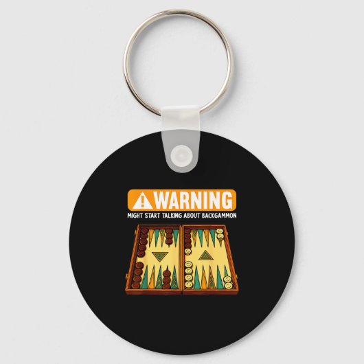 Grappig Backgammon  Sleutelhanger (Voorkant)